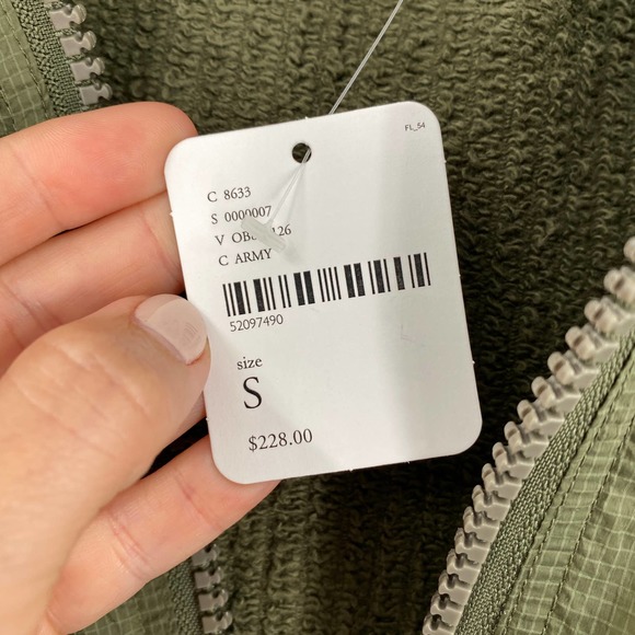 Free People Movement Oversized Army Green Full Zip Hooded Jacket Coat NEW Size S - Picture 2 of 5